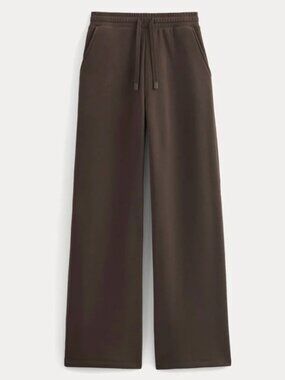 NWT Everlane Luxe Fleece Wide-Leg Sweatpant Colour Dark Chocolate Size Small